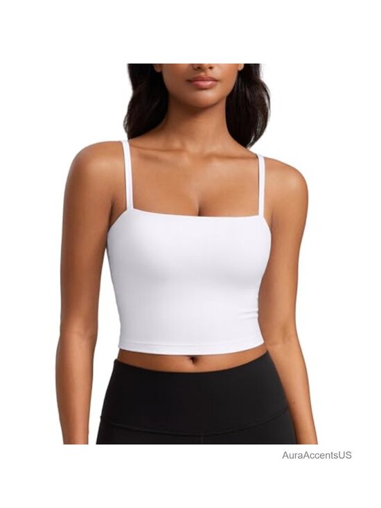 Other - Butterluxe Cami Crop Tank Top with Built-in Bra, High Stretch, Yoga Lounge